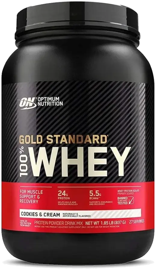 Optimum Nutrition 100% Whey Gold Standard Cookies & Cream Protein Powder 2Lb pack