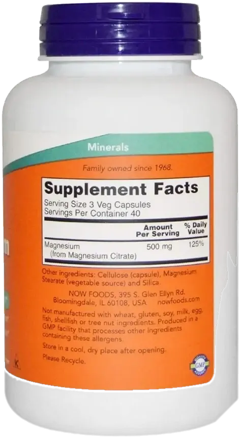 Now Magnesium Glycinate Bioprene Veg Capsule 180S
