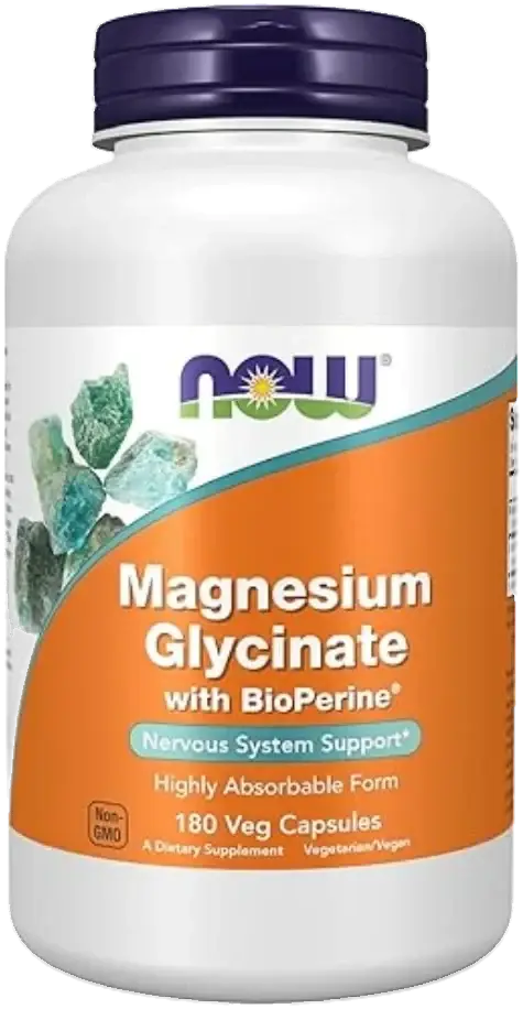 Now Magnesium Glycinate Bioprene Veg Capsule 180S pack