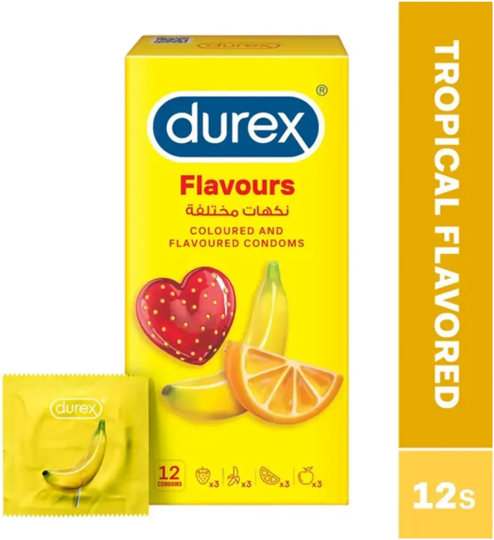 Durex Flavoured Assorted Latex Condoms 12s
