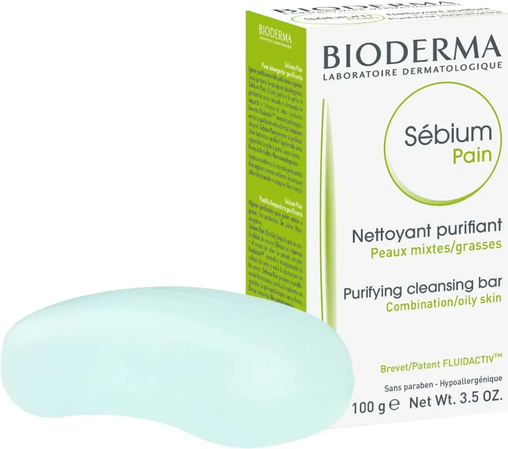 Bioderma Sebium Purifying Antibacterial Cleansing Bar for Oily Skin 100g
