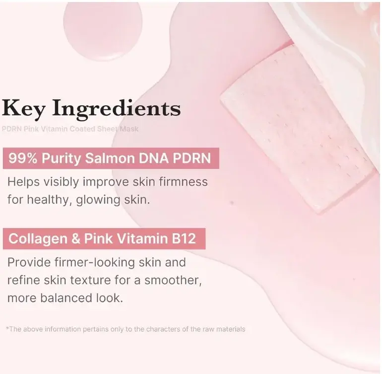 Medicube DNA PDRN Pink Vita Coating Sheet Mask Korean sheet mask for glass skin 22gm
