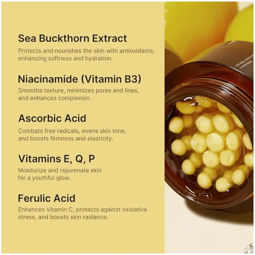 Medicube Korean Vitamin C Capsule Cream Hydrating Brightening Moisturizer for Glowing Skin 55gm