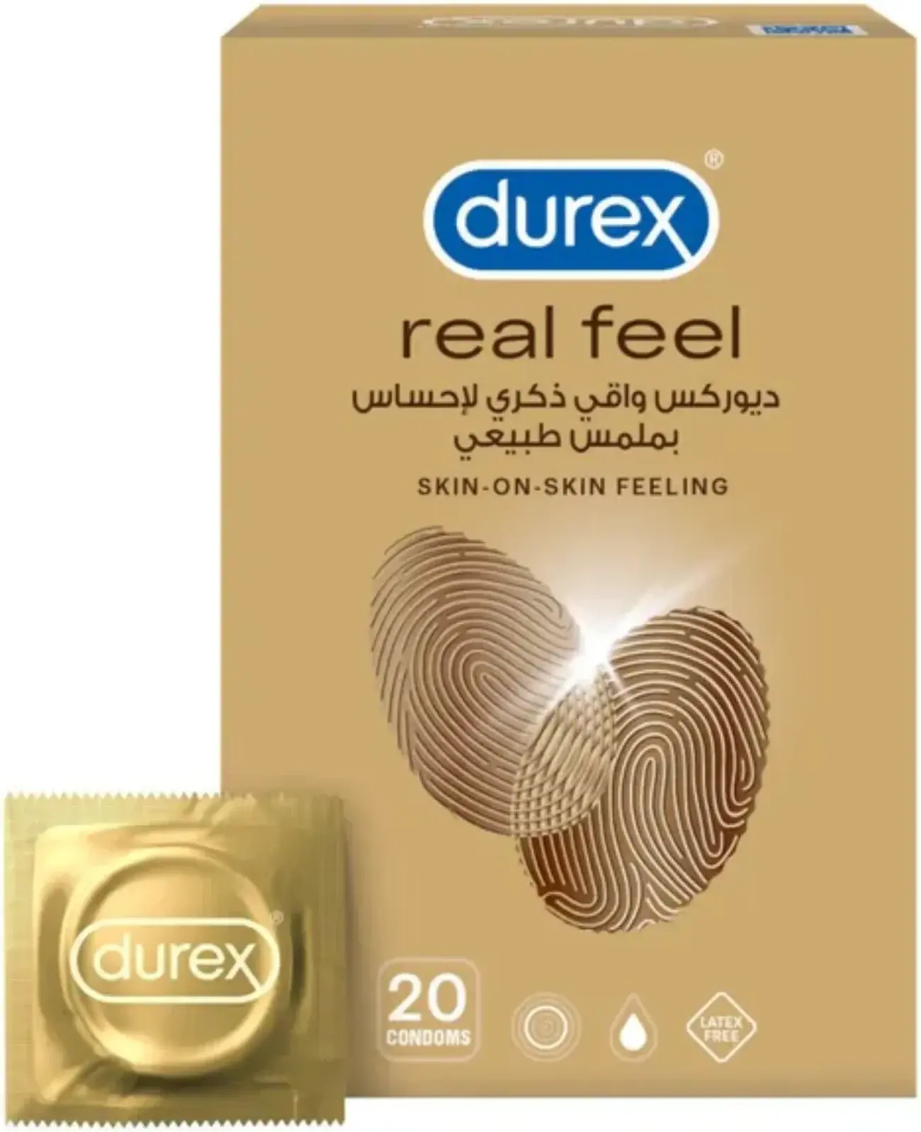 Durex Real Feel Non-Latex Natural Sensation Condoms 20s pack