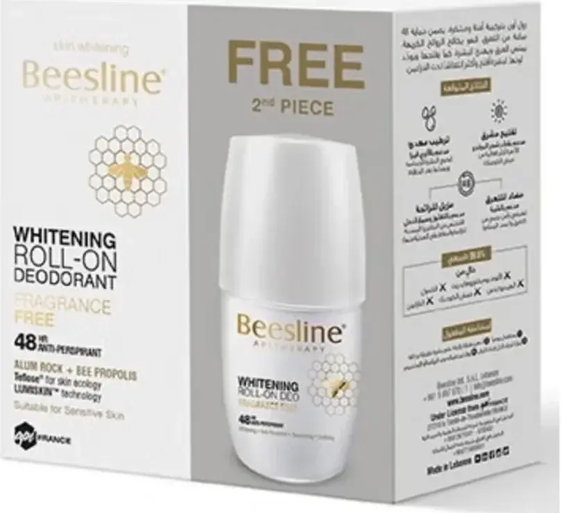 Beesline Whitining Deo Roll On Franance Free OFFER PACK pack