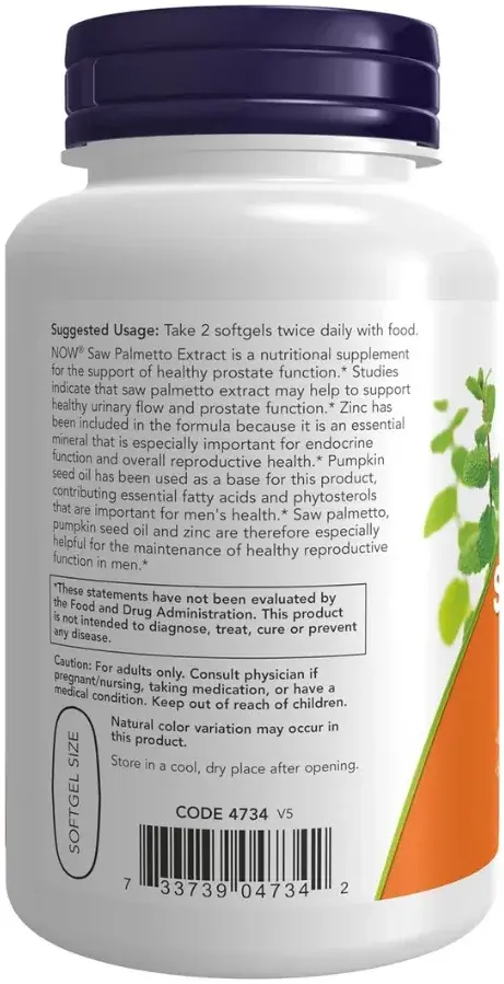 Now Saw Palmetto Extract 80Mg Softgels 90S