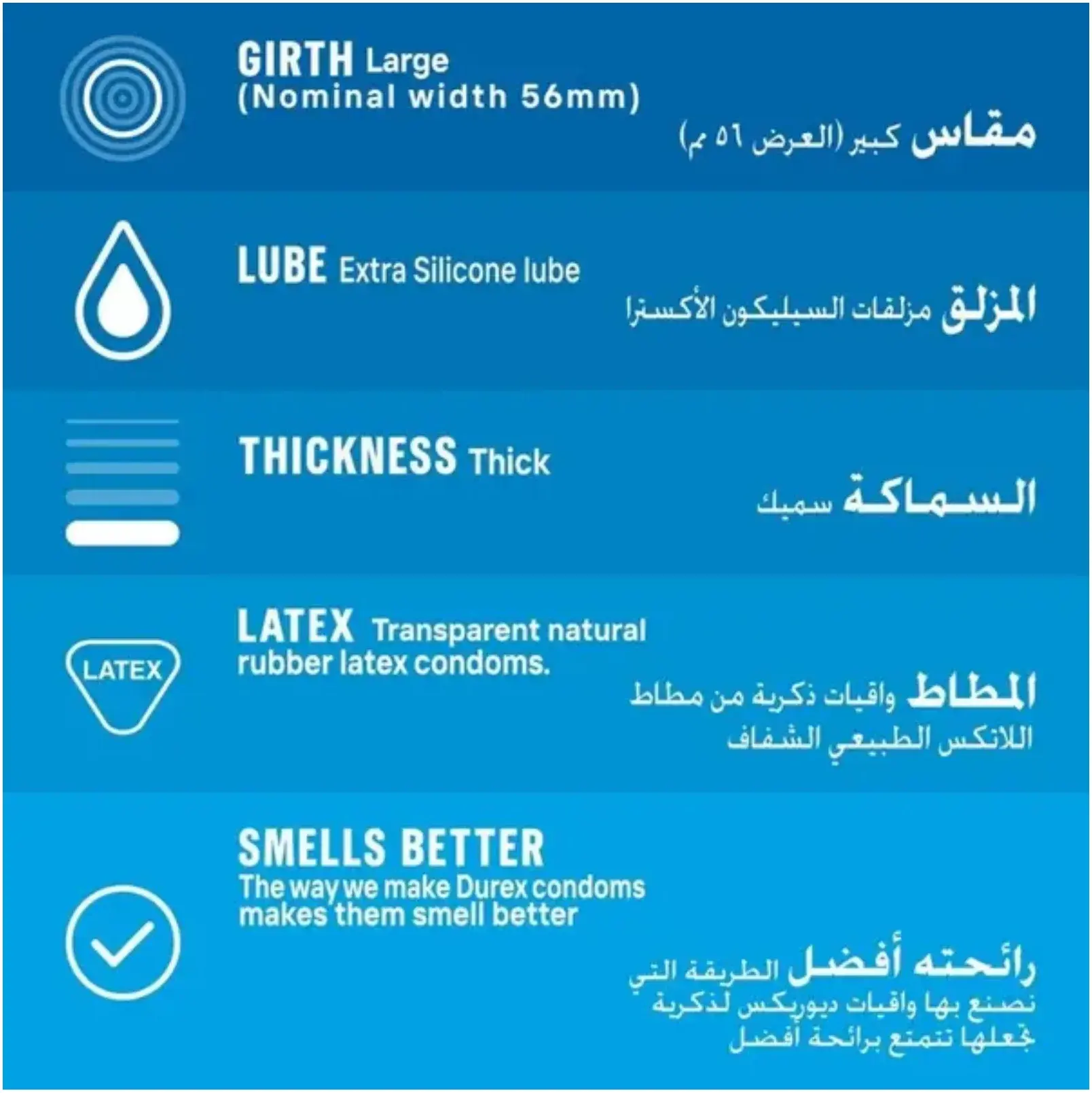 Durex Extra Safe Thicker Extra Lubricated Latex Condoms 3s