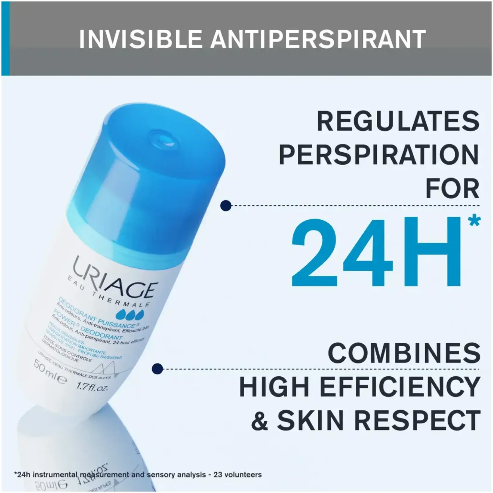 Uriage Eau Thermale Power3 48H Deodorant Roll-On 50ml