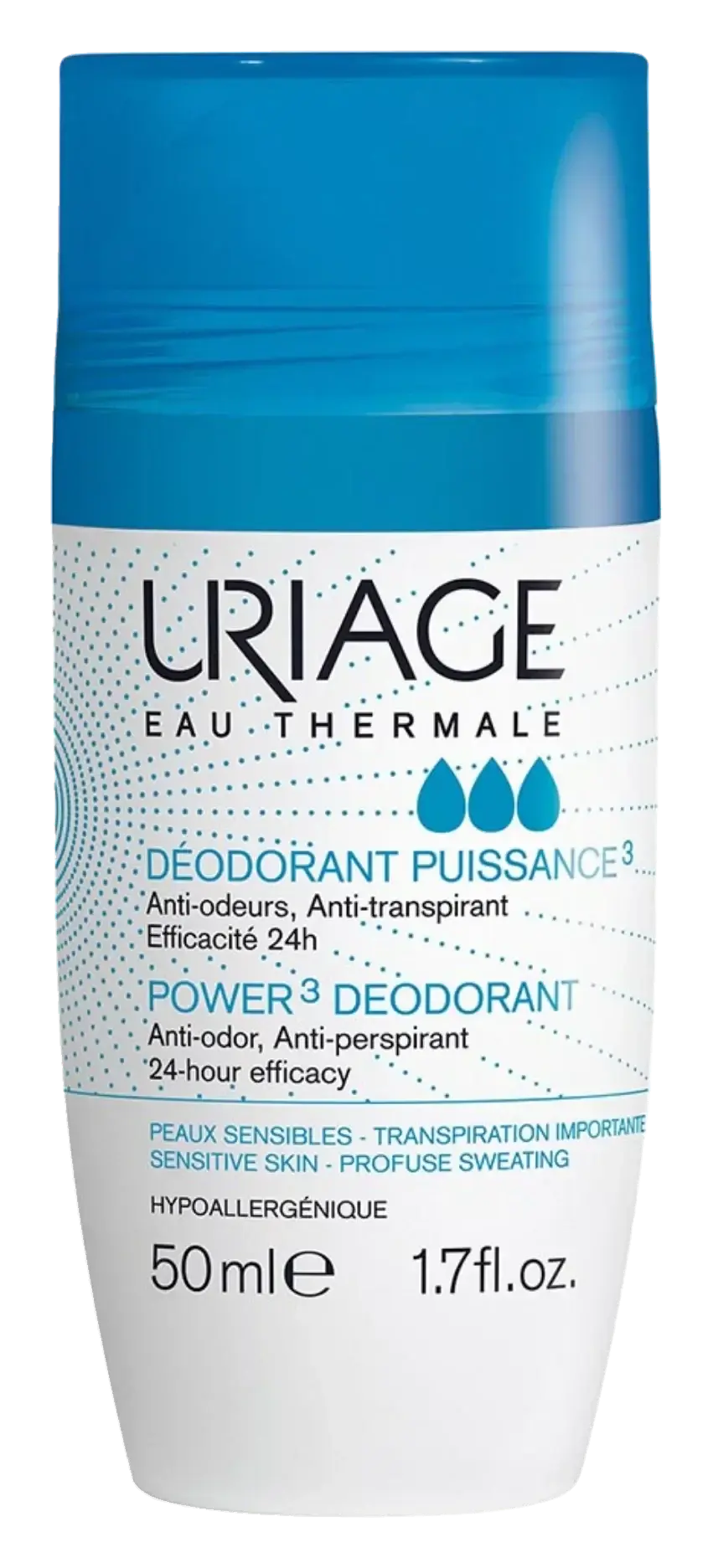 Uriage Eau Thermale Power3 48H Deodorant Roll-On 50ml pack