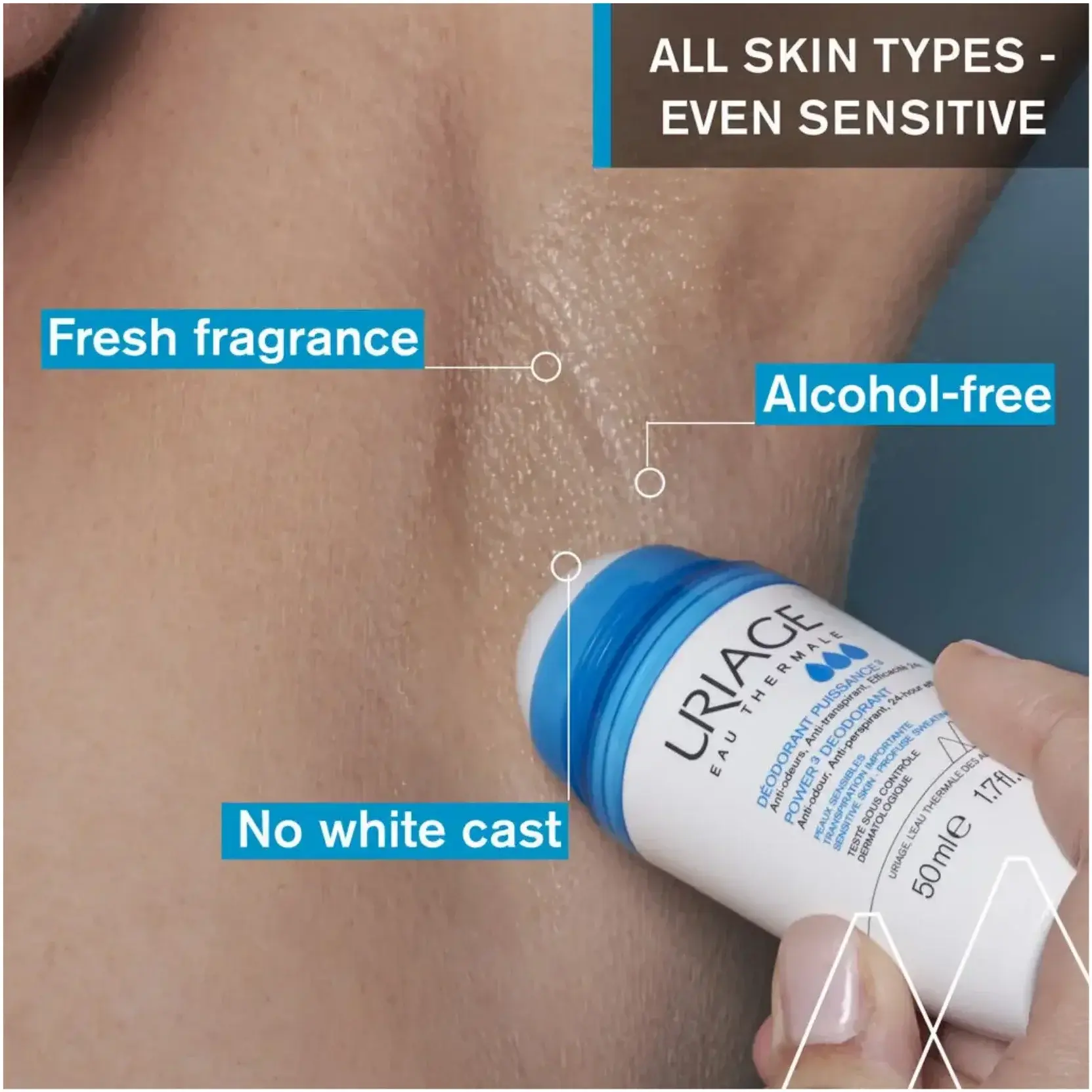 Uriage Eau Thermale Power3 48H Deodorant Roll-On 50ml