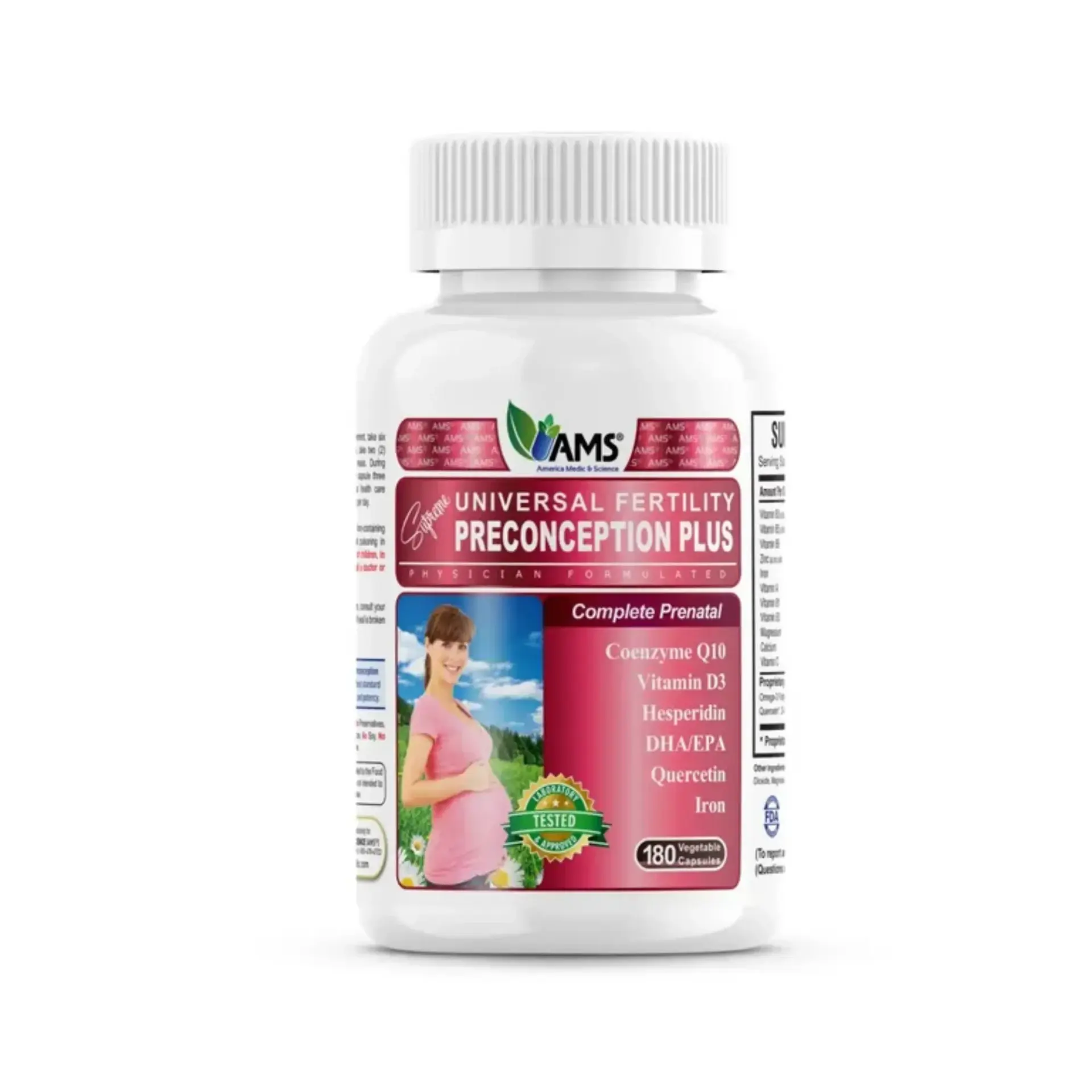 AMS Preconception Plus Fertility & Prenatal Support Tablets 180s