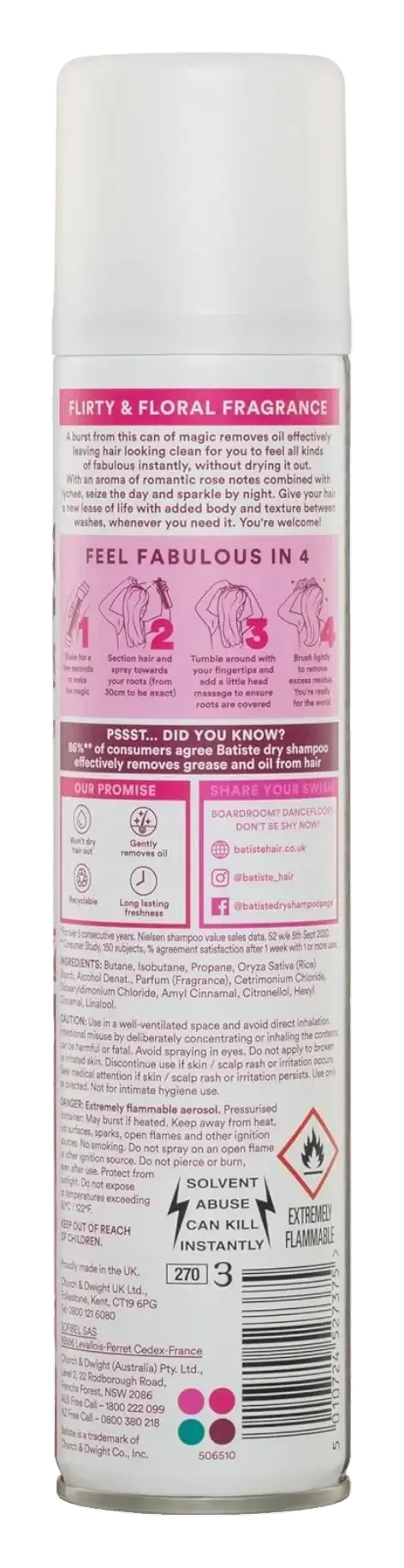 Batiste Blush Refreshing Dry Shampoo 200ml