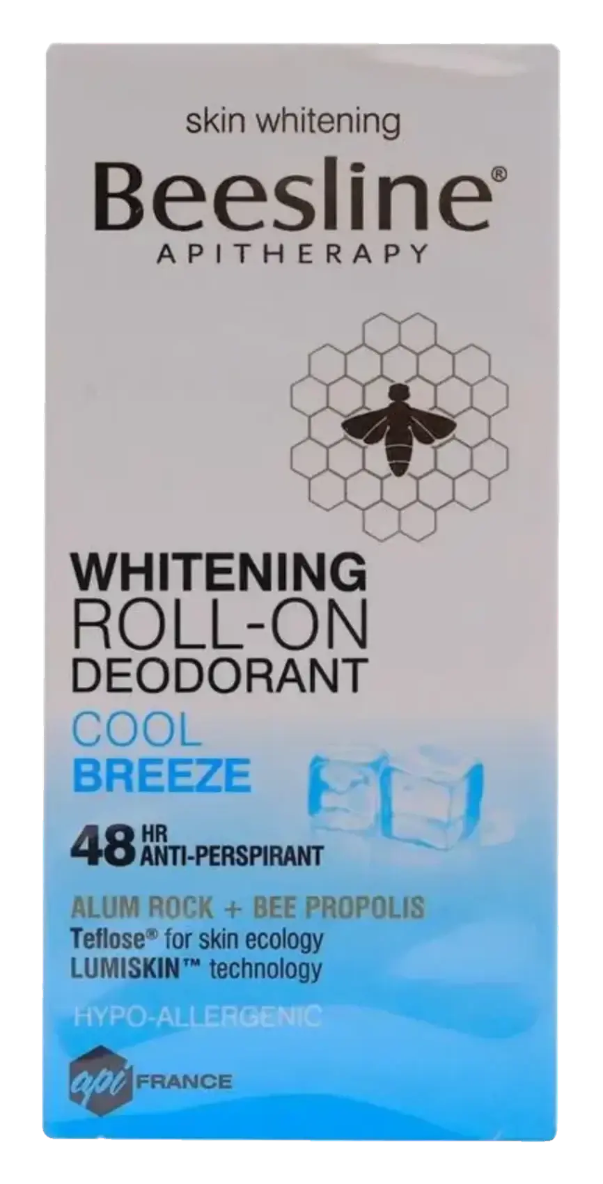 Beesline Whitening Cool Breeze Deodorant Roll-On 50ml pack
