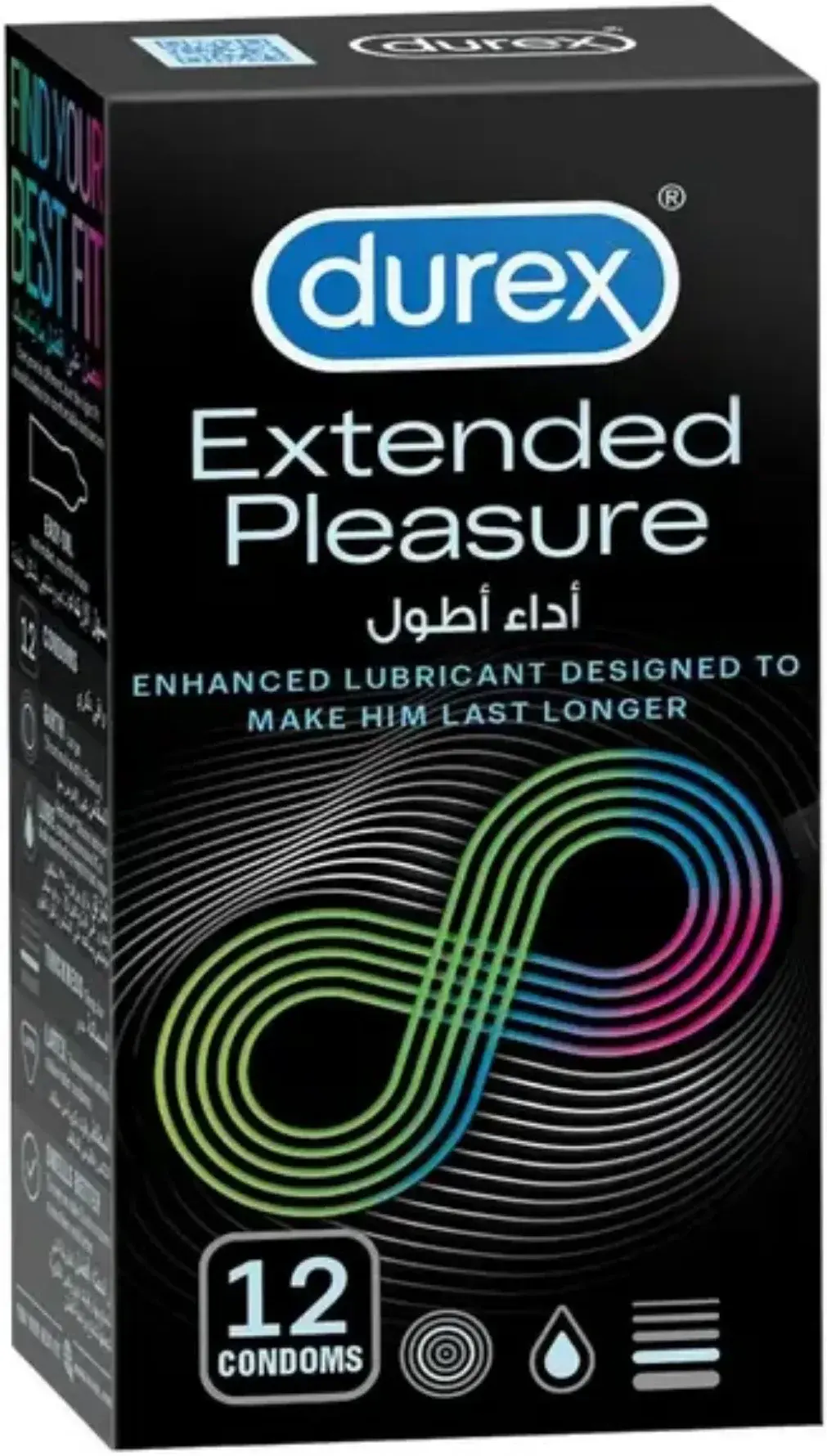 Durex Extended Pleasure Delay Climax Latex Condoms 12s pack