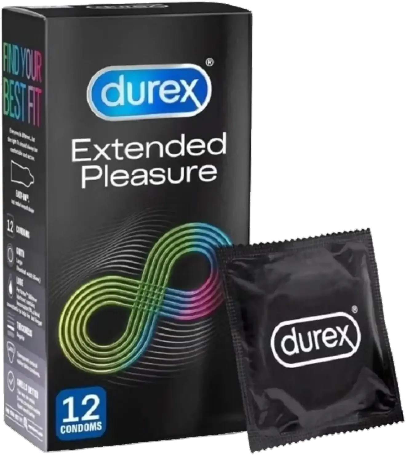 Durex Extended Pleasure Delay Climax Latex Condoms 12s