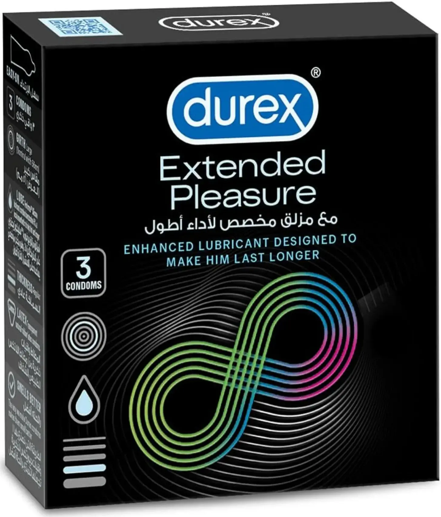 Durex Extended Pleasure Delay Climax Latex Condoms 3s pack