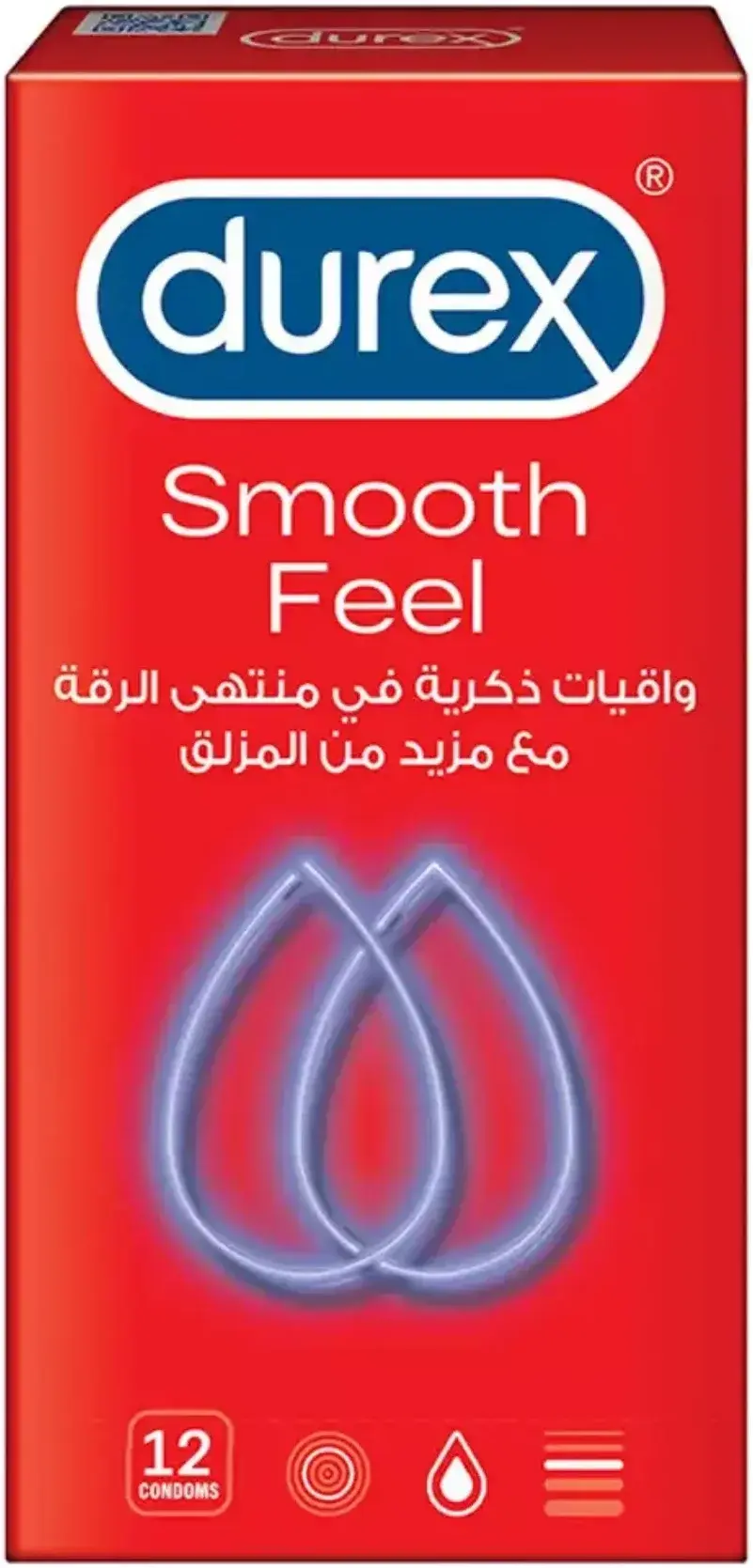 Durex Feel Smooth Silky Sensation Latex Condoms 12s pack