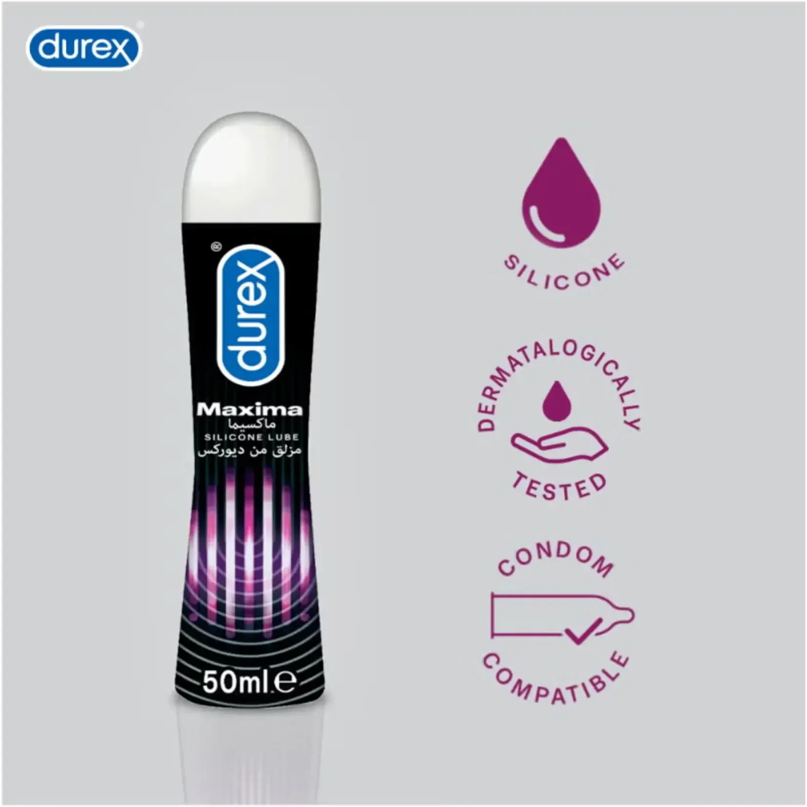 Durex Maxima Long-Lasting Silicone-Based Intimate Lubricant 50ml