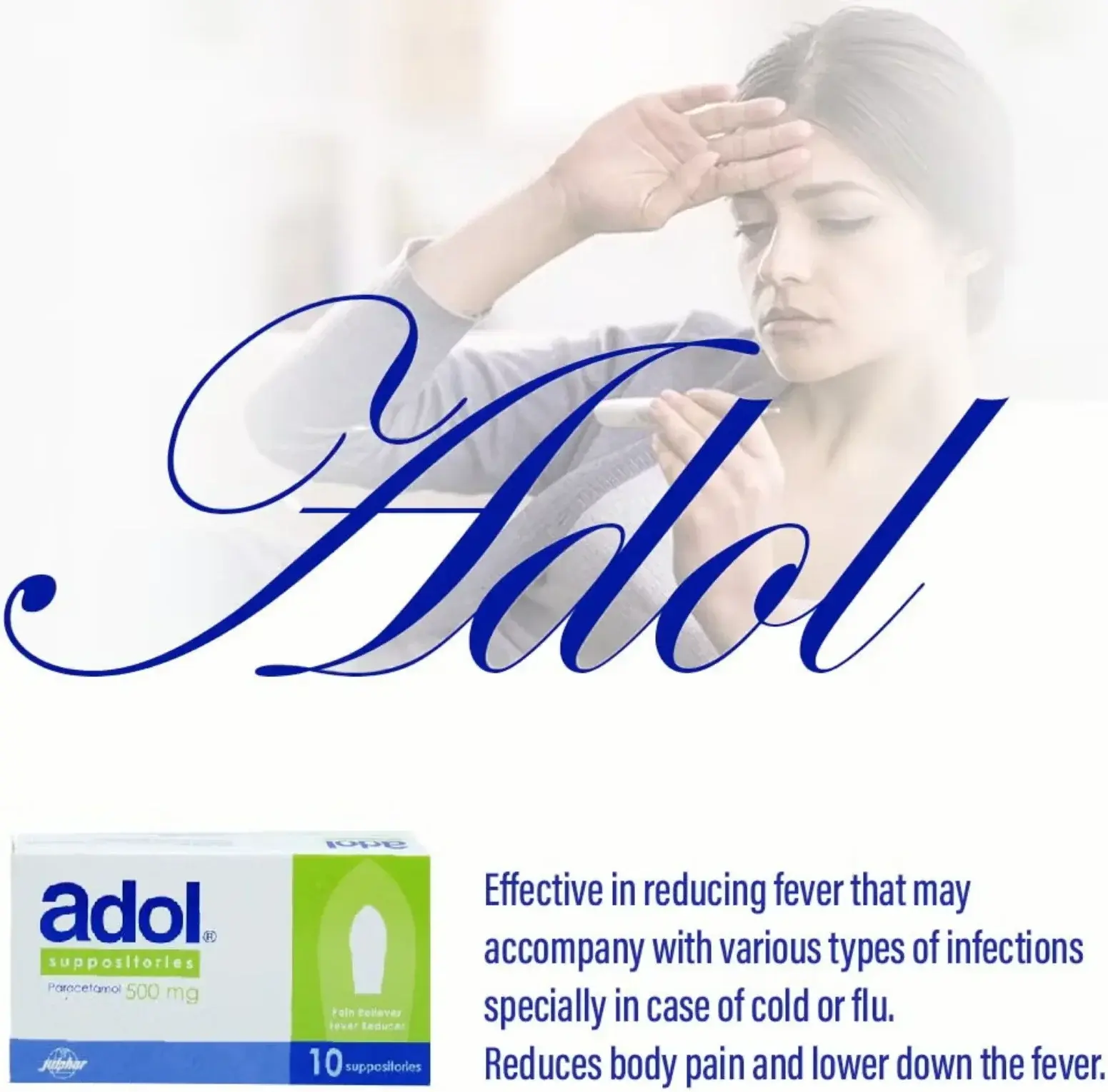 Adol 500mg Suppositories 10s