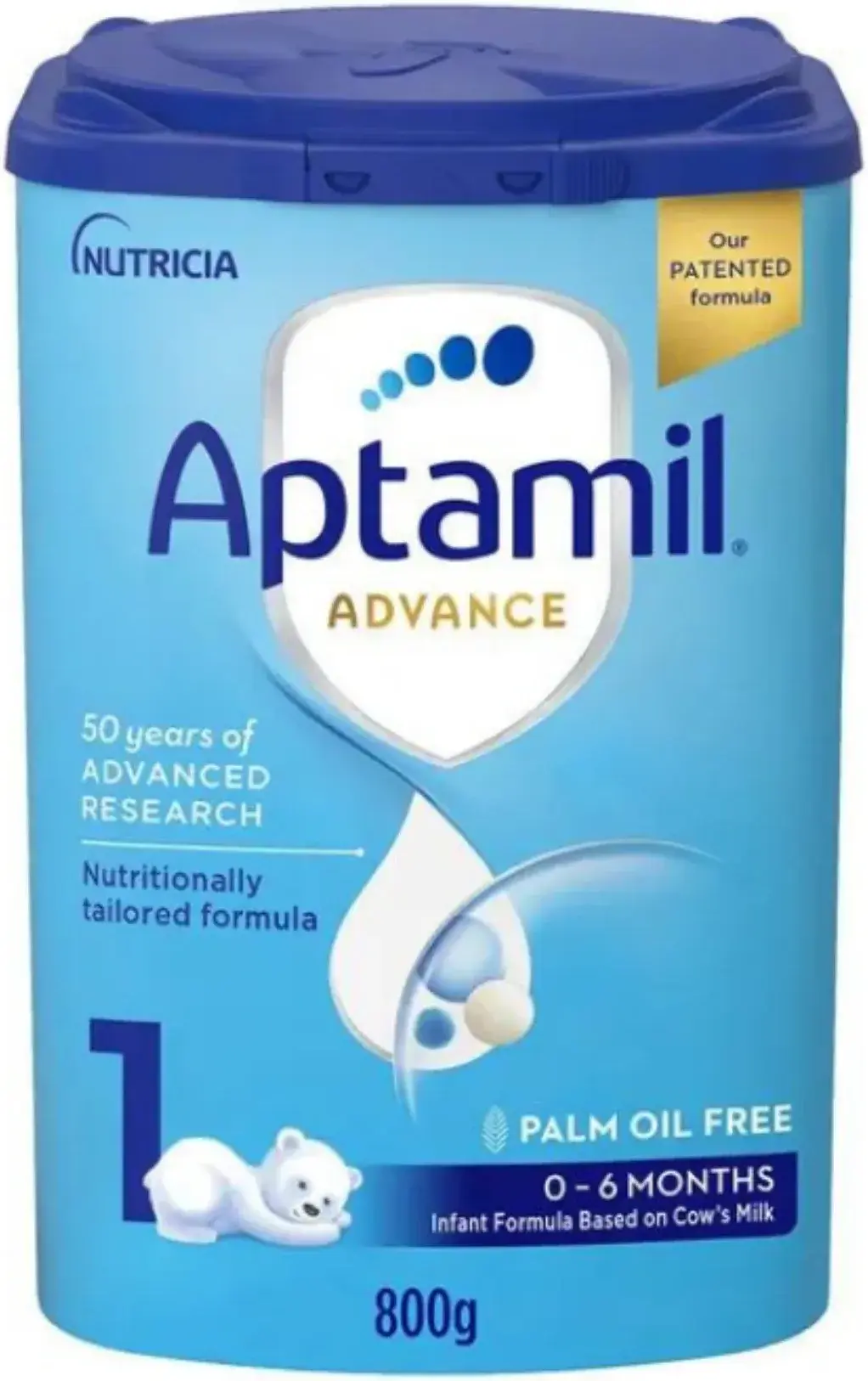 Aptamil Advance Palm Oil-Free Stage 1 Infant Starter Milk Formula 800g pack