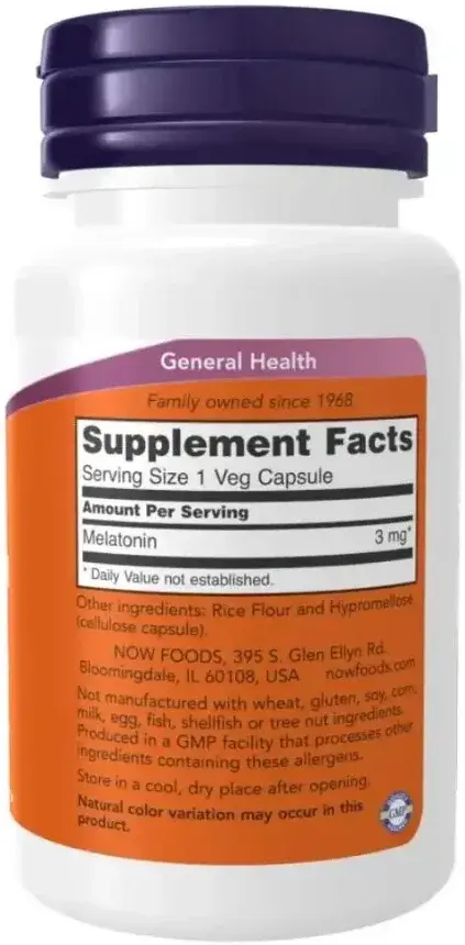 Now Melatonin 3mg Sleep Support & Insomnia Relief Tablets 60s