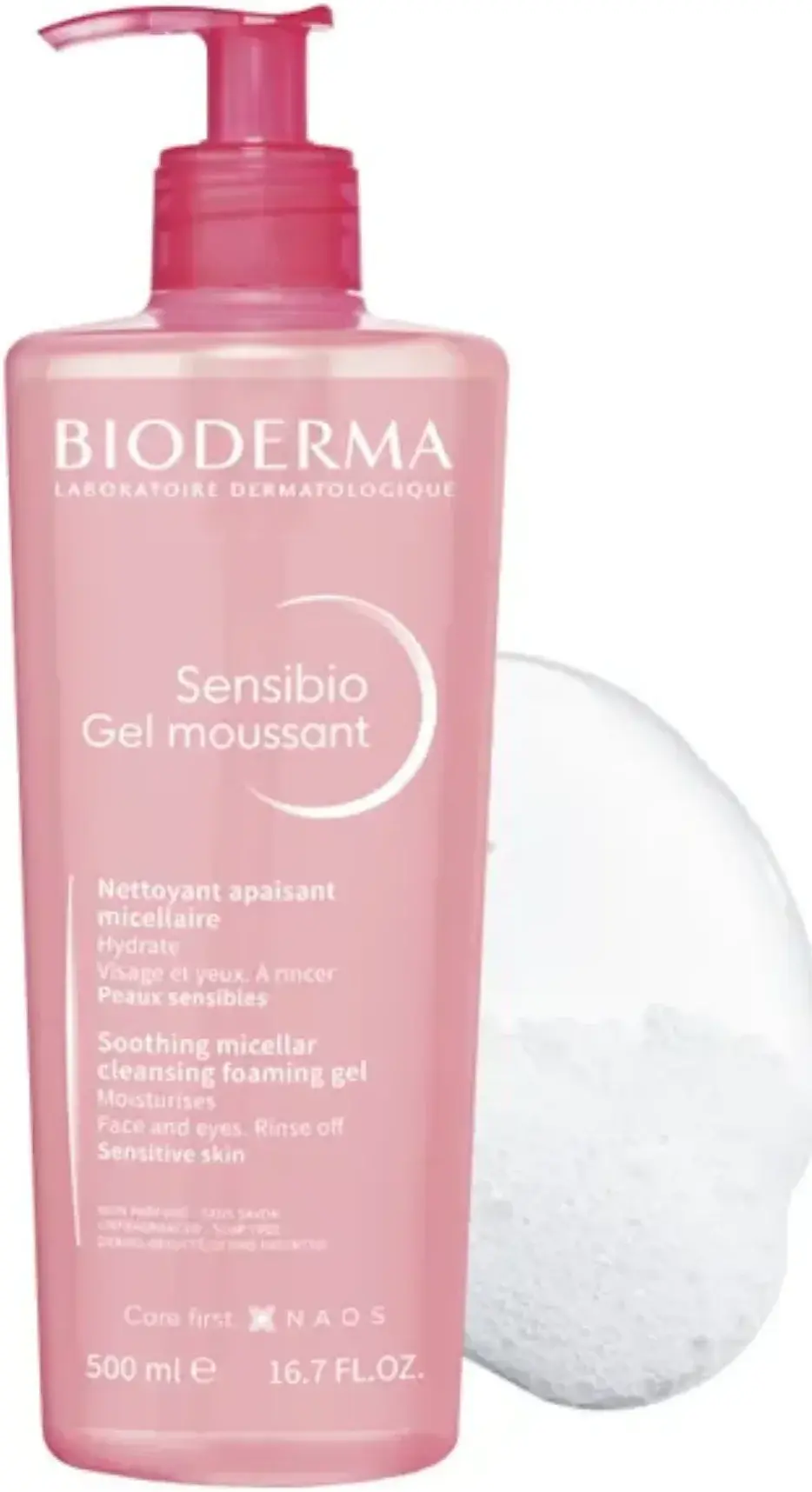 Bioderma Sensibio Gentle Micellar Cleansing Foaming Gel 500ml pack
