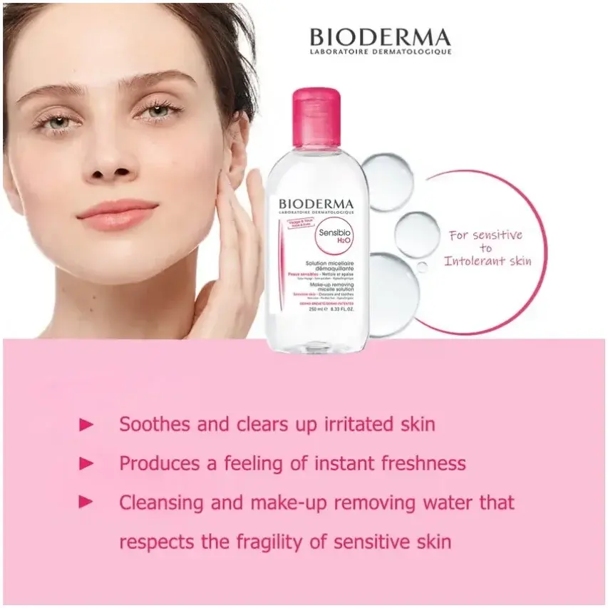 Bioderma Sensibio H2O Gentle Makeup Removing Micellar Water with Pump 500ml