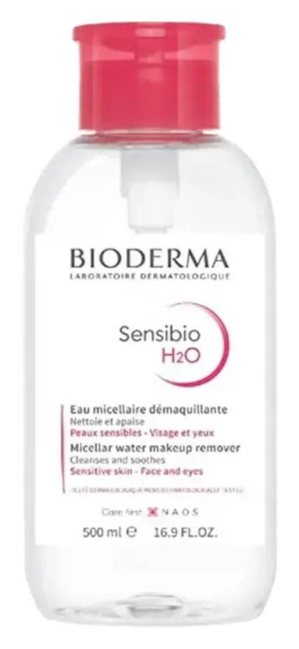 Bioderma Sensibio H2O Gentle Makeup Removing Micellar Water with Pump 500ml pack