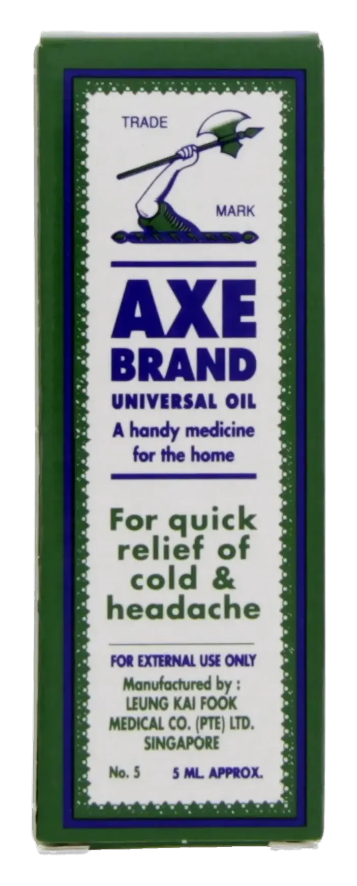 Axe Brand Universal Medicated Muscle & Headache Relief Oil 5ml pack
