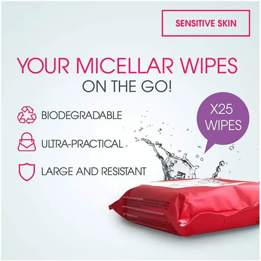 Bioderma Sensibio Gentle Micellar Makeup Removing Cleansing Wipes 25s