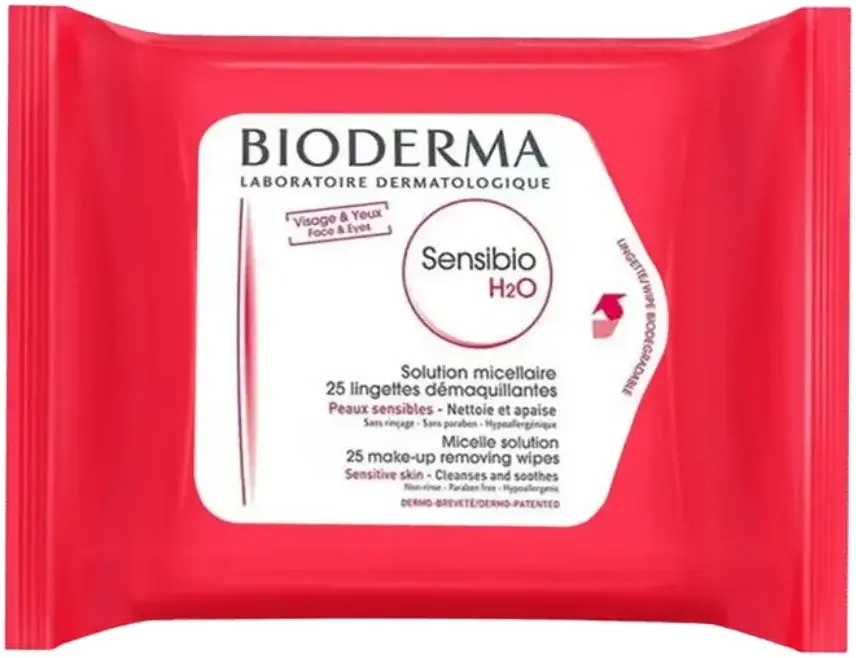 Bioderma Sensibio Gentle Micellar Makeup Removing Cleansing Wipes 25s pack