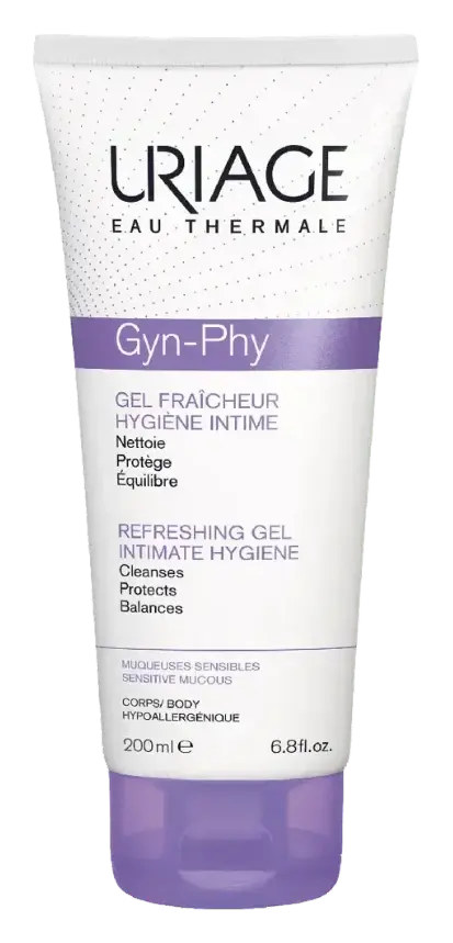 Uriage Gyn-Phy Refreshing pH-Balanced Intimate Hygiene Cleansing Gel 200ml pack
