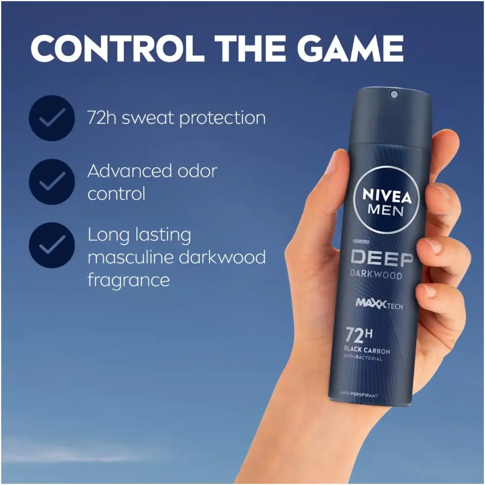 Nivea Men 72H Deep Dimension Antiperspirant Deodorant Spray 150ml