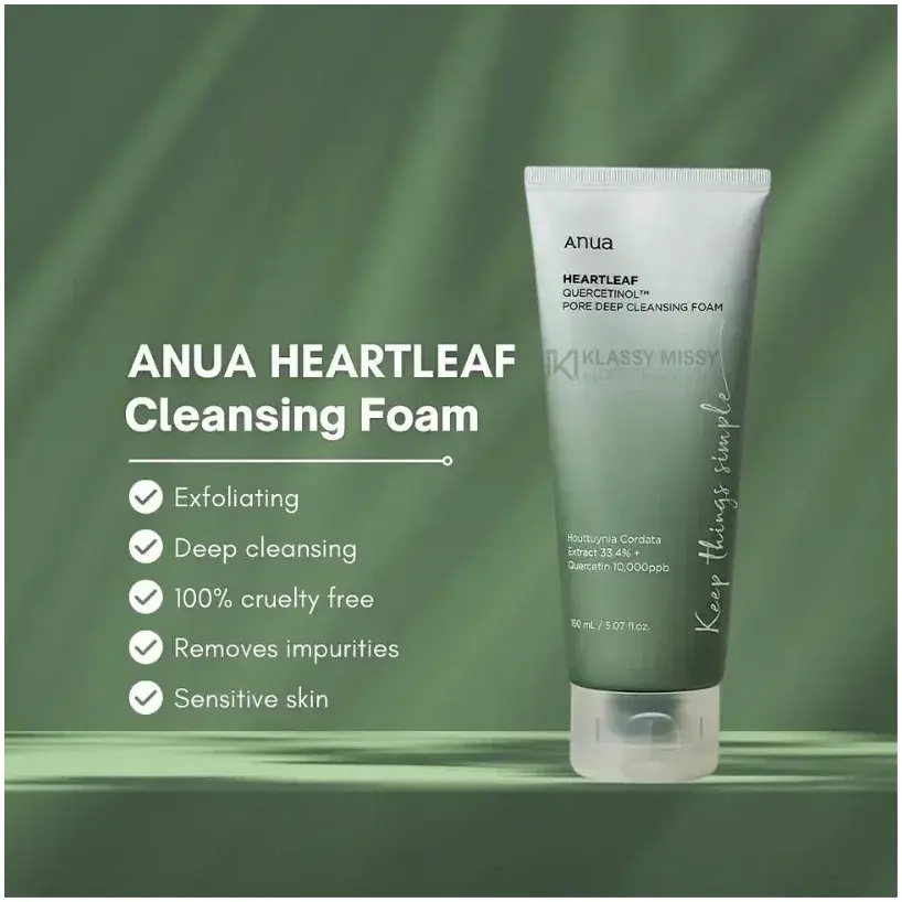 Anua Heartleaf Pore Deep Cleansing & Purifying Facial Foam 150ml