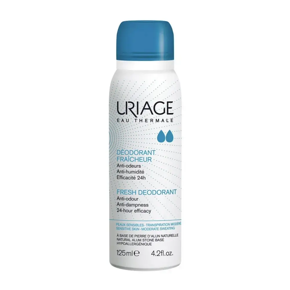 Uriage Fresh 24H Deodorant Spray for Sensitive Skin 125ml pack