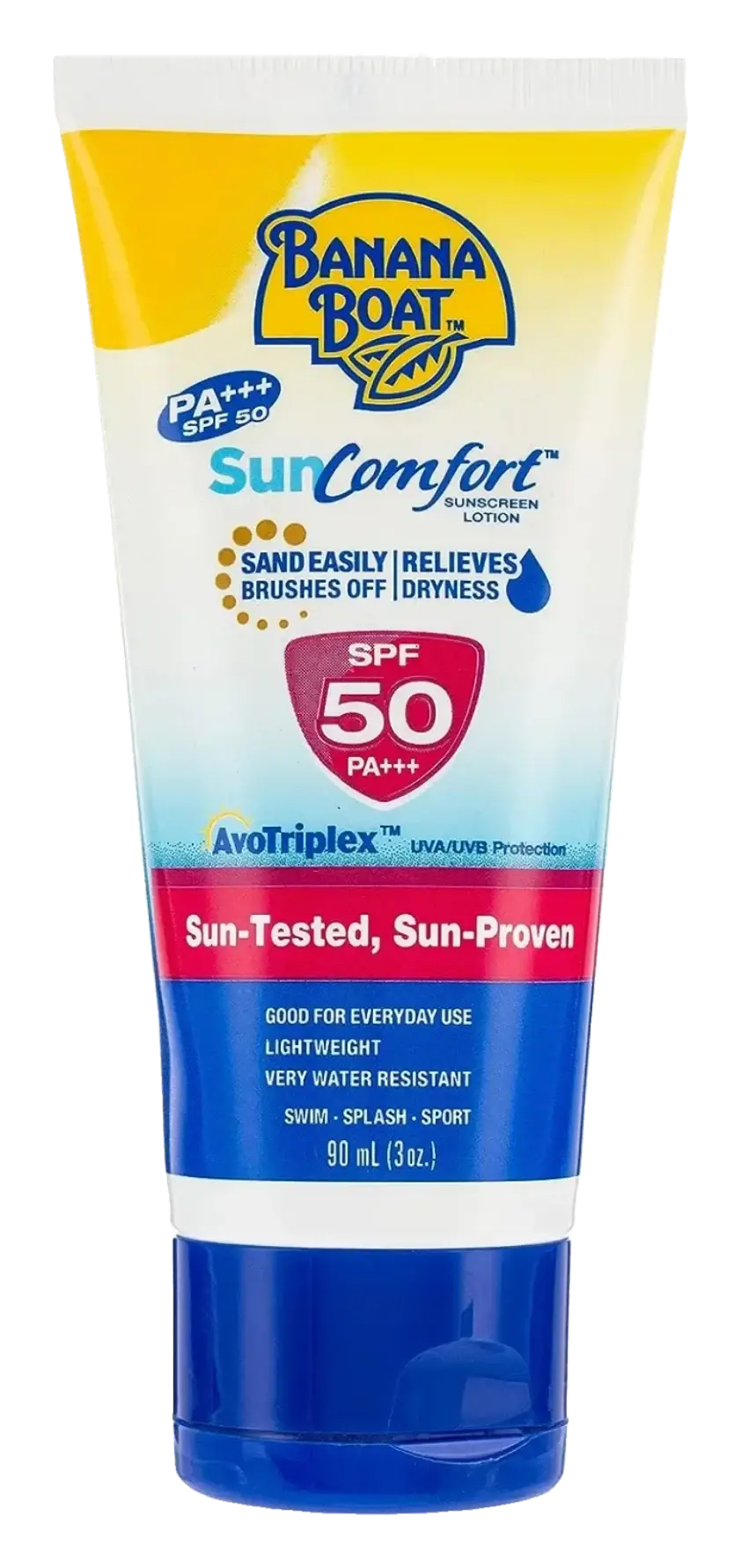 Banana Boat Sun Comfort SPF50 Sunscreen Lotion 90ml pack