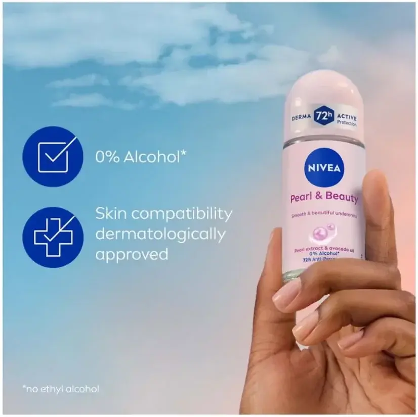 Nivea Pearl & Beauty Antiperspirant Deodorant Roll-On 50mL