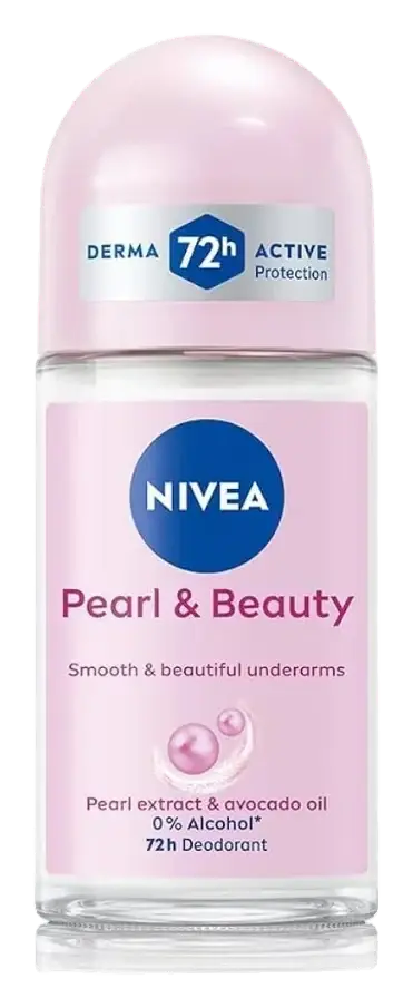 Nivea Pearl & Beauty Antiperspirant Deodorant Roll-On 50mL pack