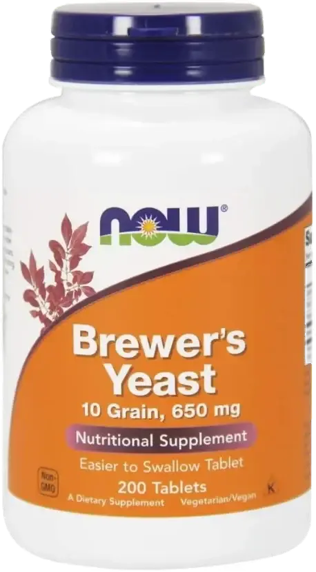 Now Brewer's Yeast Nutritional Supplement Tablets 650mg 200s pack
