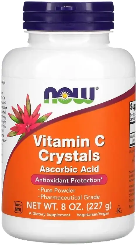 Now Vitamin C Ascorbic Acid Antioxidant Crystal Powder 227g pack