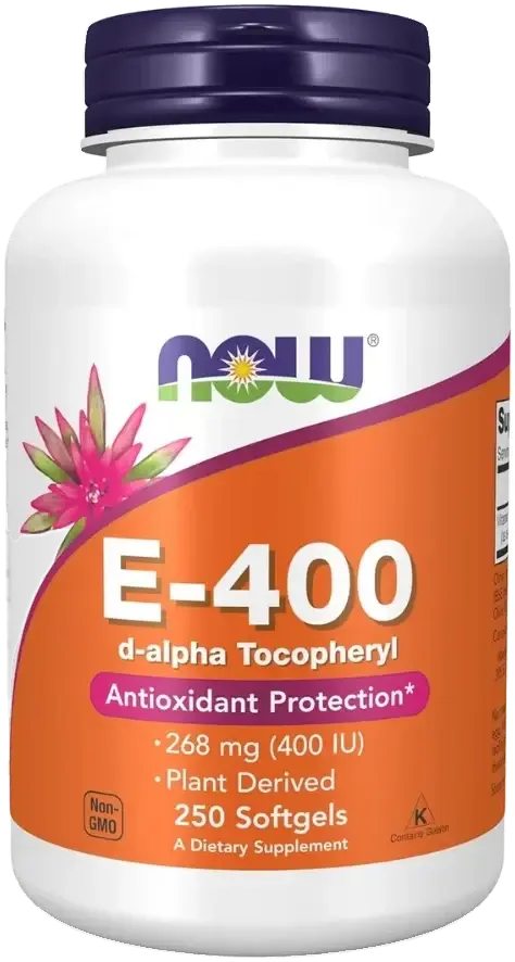 Now Vitamin E 400IU Antioxidant with Selenium & Mixed Tocopherols Softgels 30s pack