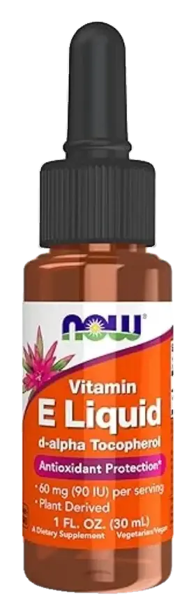 Now Vitamin E D-Alpha Tocopherol Antioxidant Liquid 30mL pack