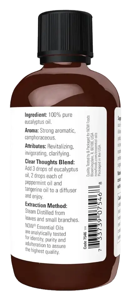 Now 100% Pure Eucalyptus Essential Oil 118mL