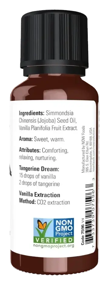 Now Vanilla in Jojoba Oil Fragrance Blend 30mL