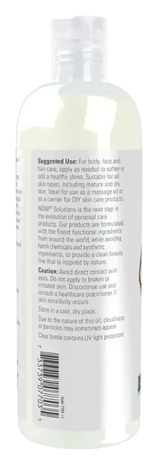 Now Solutions Pure Fractionated Liquid Coconut Oil 473mL