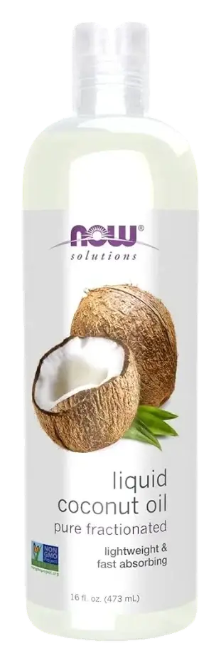 Now Solutions Pure Fractionated Liquid Coconut Oil 473mL pack