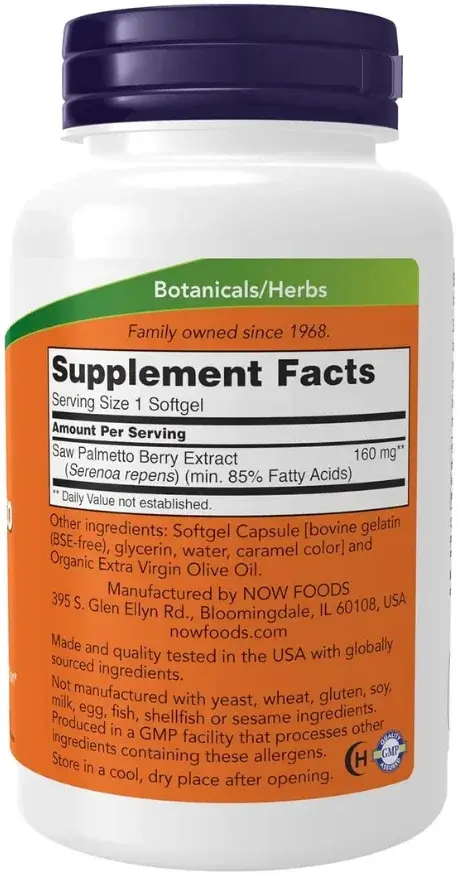Now Saw Palmetto Extract Men's Prostate Health Softgels 90s