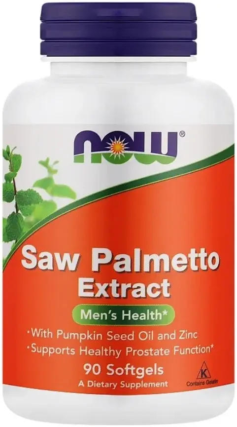 Now Saw Palmetto Extract Men's Prostate Health Softgels 90s pack