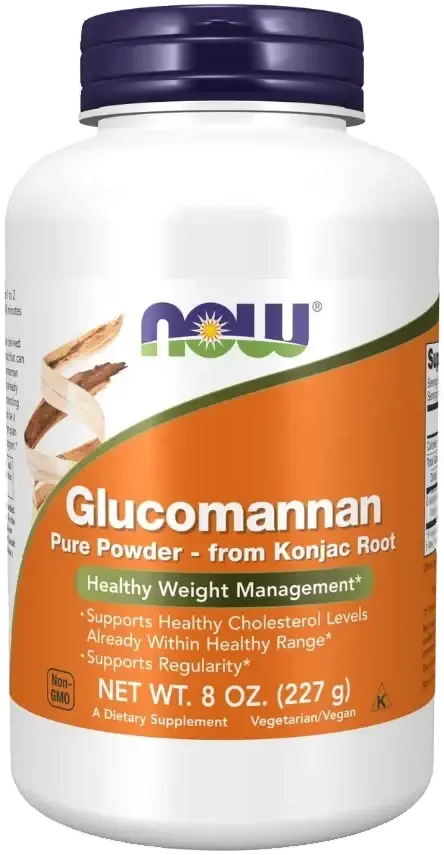 Now Glucomannan Weight Management Fibre Powder 227g pack