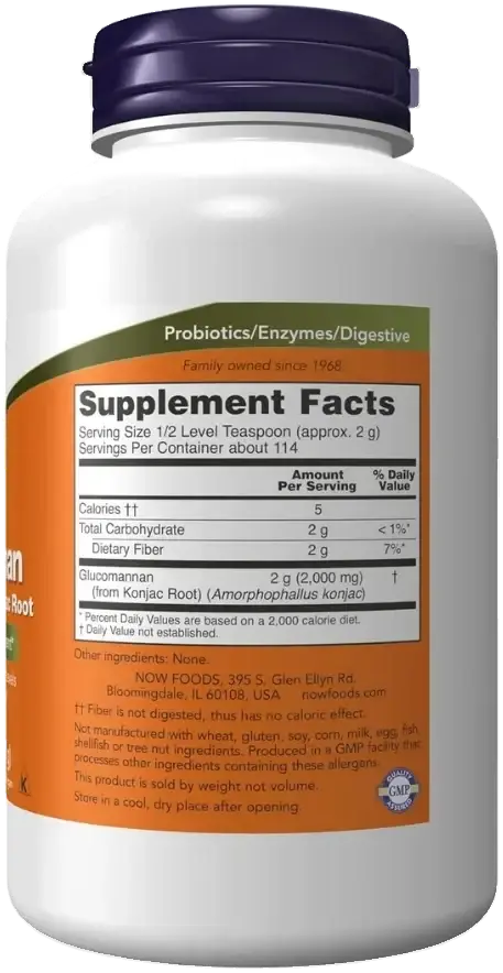 Now Glucomannan Weight Management Fibre Powder 227g